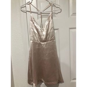 UO Kimchi Blue Tatiana Satin Fit + Flare Dress